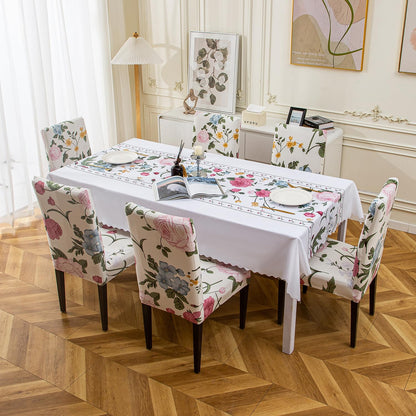 White Pastel Chair & Table Cover